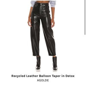 AGOLDE Recycled Leather Balloon Taper in Detox